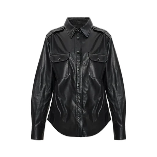 Faux Leather Shirt