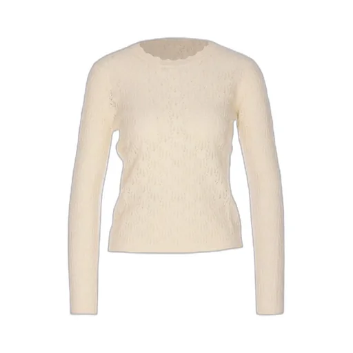 Scallop Trim Knit Top