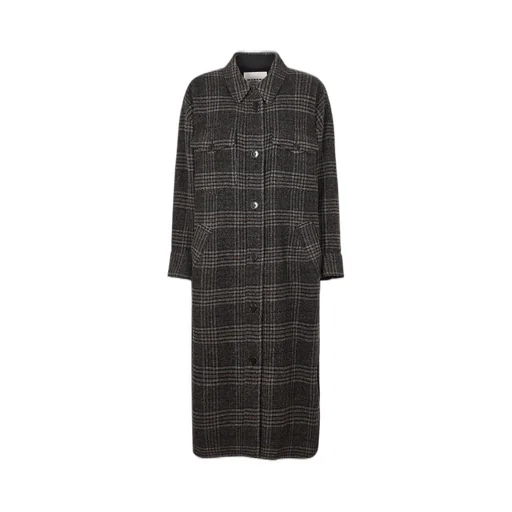 Checked Long Coat