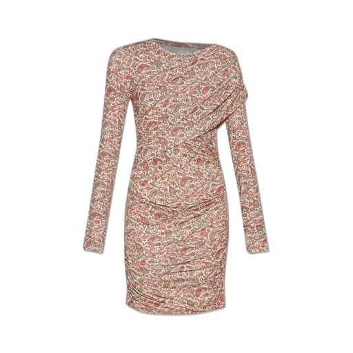 Paisley Print Ruched Dress