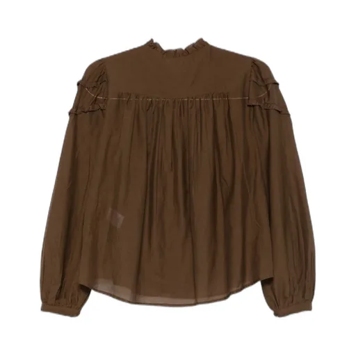 Ruffled High Neck Blouse