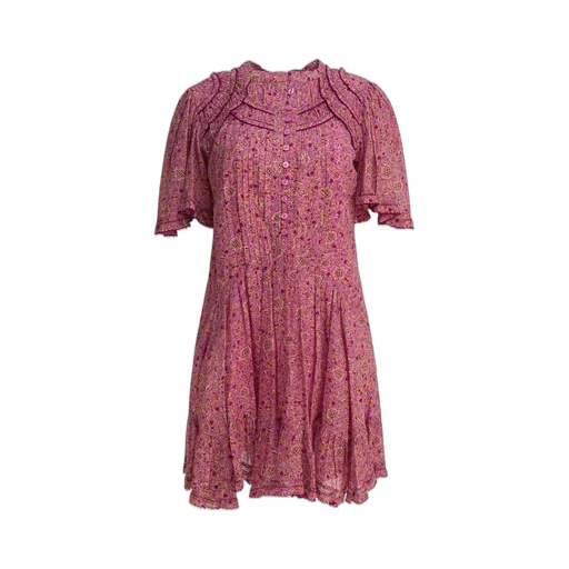 Ruffled Floral Print Mini Dress