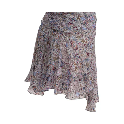 Floral Print Asymmetrical Skirt
