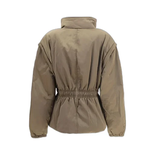 Puffer Jacket With Drawstring Waist