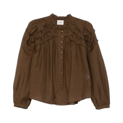 Ruffled High Neck Blouse
