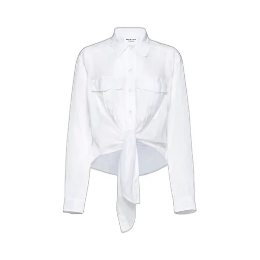 Cropped Tie-Front Shirt