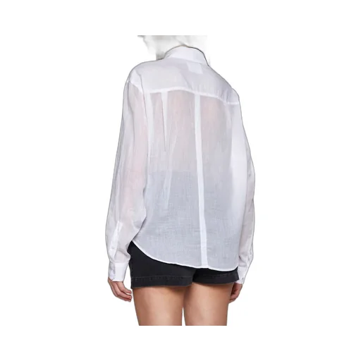Cropped Tie-Front Shirt