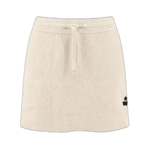 Logo Print Cotton Blend Skirt