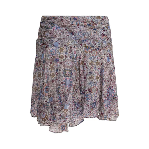 Floral Print Asymmetrical Skirt