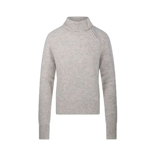Turtleneck Sweater With Zipper Detail