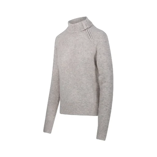 Turtleneck Sweater With Zipper Detail