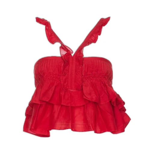 Tiered Ruffle Tube Top