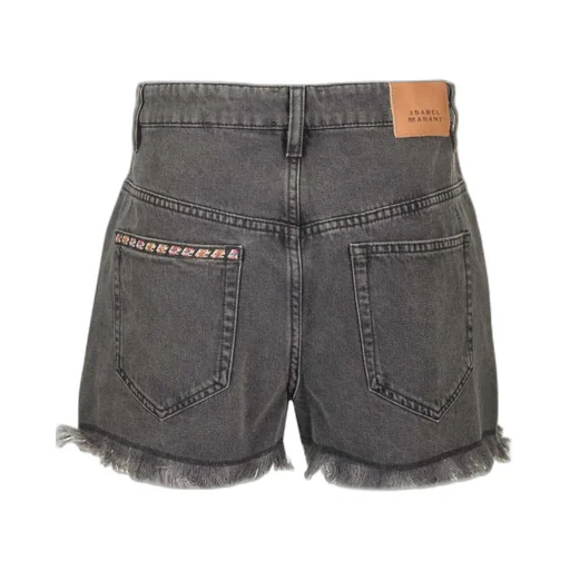 Denim Shorts With Embroidery