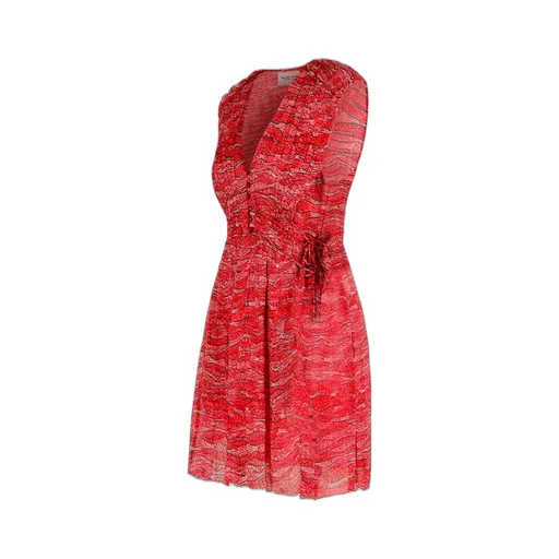 Ruched Printed Mini Dress