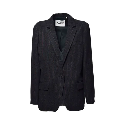 Single-Breasted Pinstripe Blazer