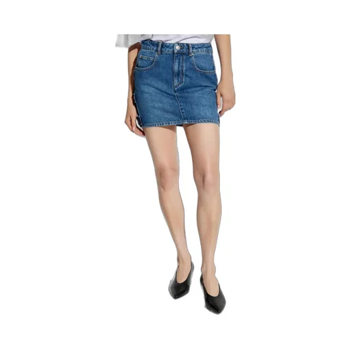 Denim Mini Skirt With Side Detail