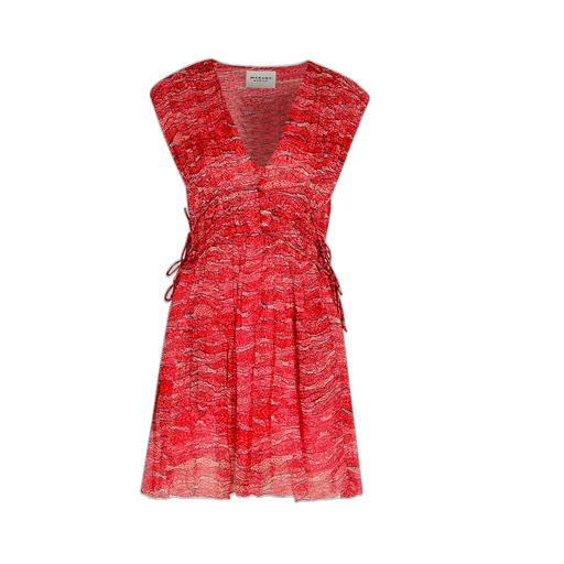 Ruched Printed Mini Dress