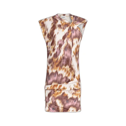 Draped Print Dress