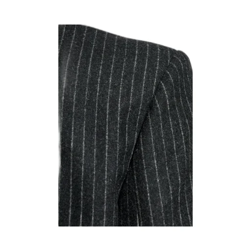 Double-Breasted Pinstripe Blazer