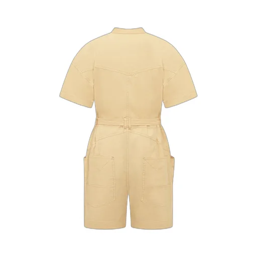 Short Sleeve Belted Utility Jumpsuit