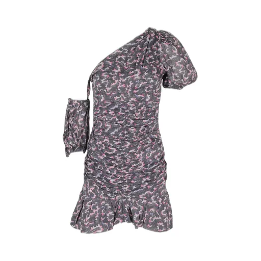 One-Shoulder Ruched Dress