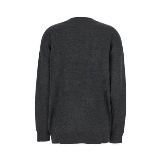 V-Neck Sweater With Draped Detail