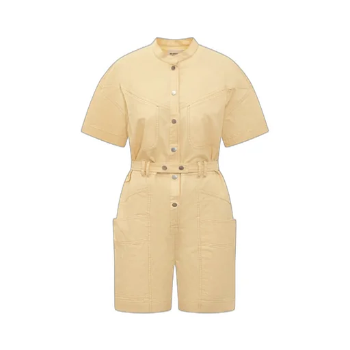 Short Sleeve Belted Utility Jumpsuit