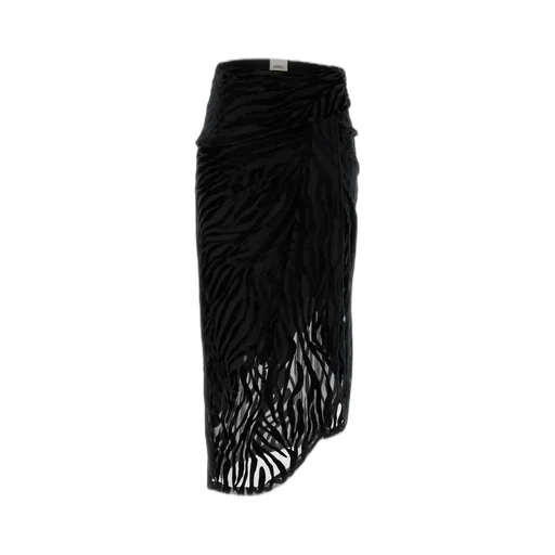 Asymmetric Velvet Skirt