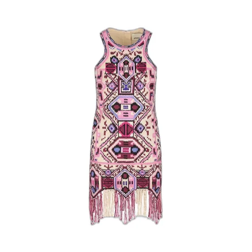 Embellished Fringed Dress