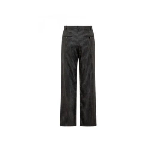 Pinstripe Wide-Leg Trousers