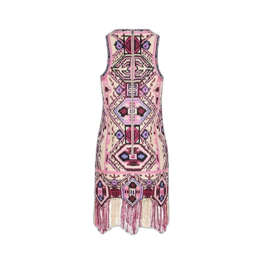 Embellished Fringed Dress