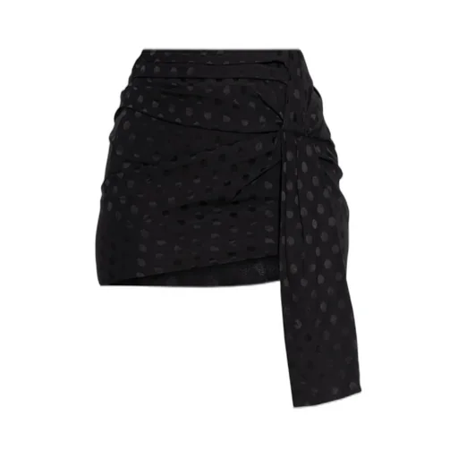 Ruched Polka Dot Mini Skirt