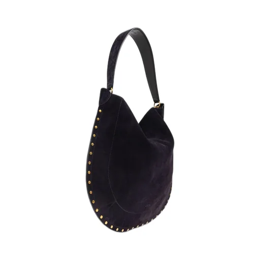 Studded Suede Hobo Bag