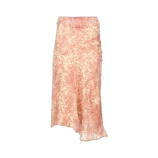 Asymmetric Ruched Midi Skirt