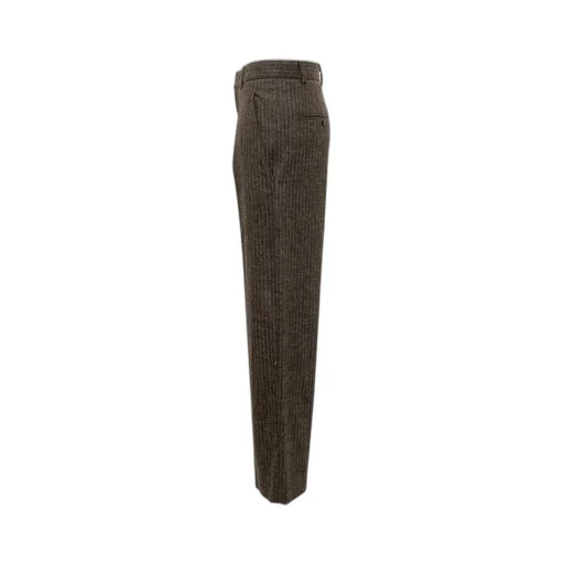 High-Waisted Pleated Trousers