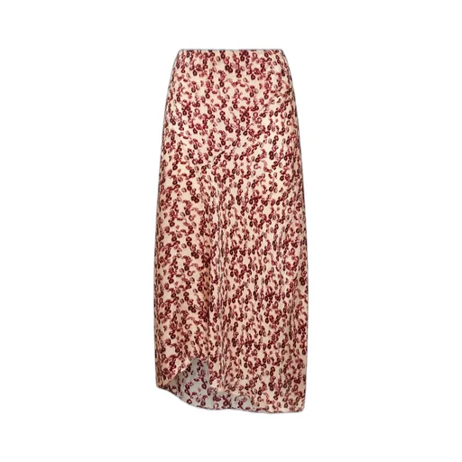 Asymmetric Hem Midi Skirt
