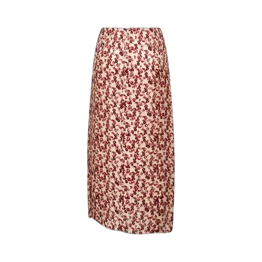 Asymmetric Hem Midi Skirt