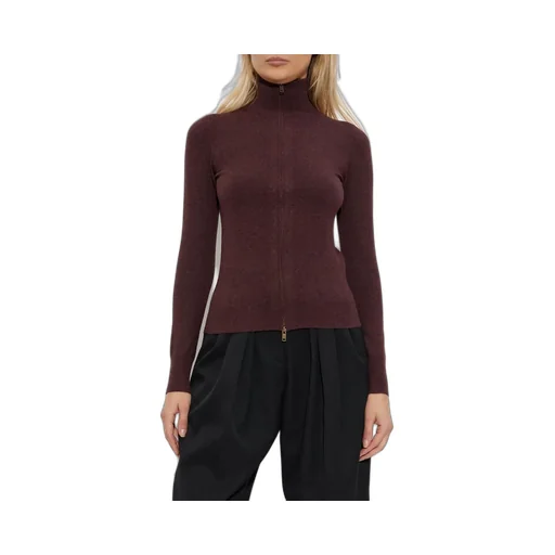 Zip-Up Turtleneck Sweater
