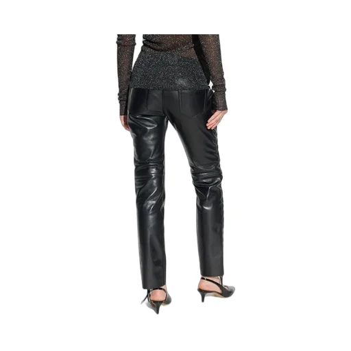 Lace-Up Leather Pants