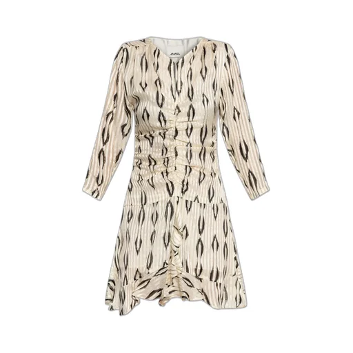 Ruched V-Neck Mini Dress