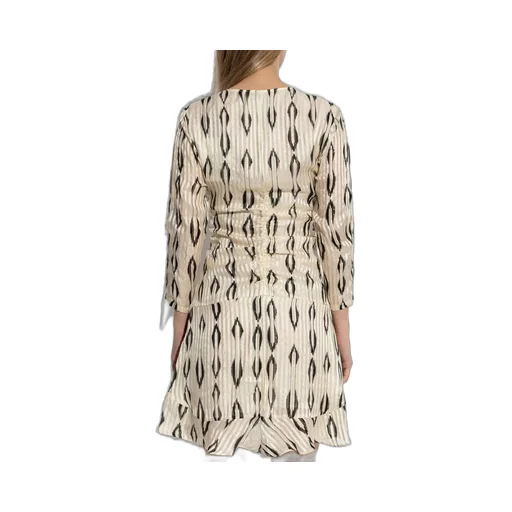 Ruched V-Neck Mini Dress