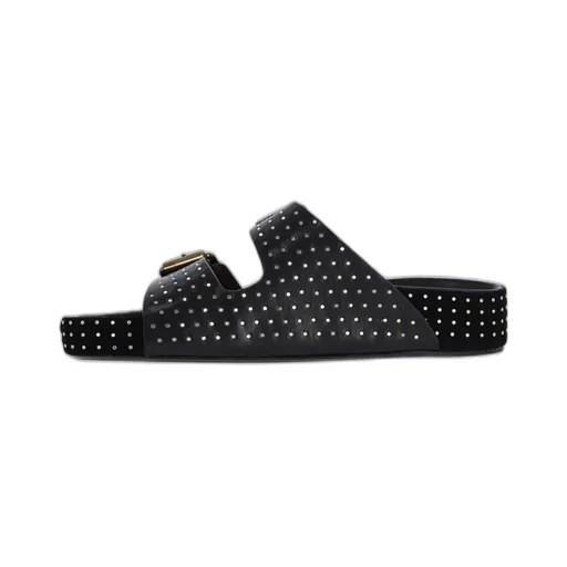 Studded Double Strap Slides