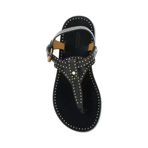 Studded Leather Thong Sandals