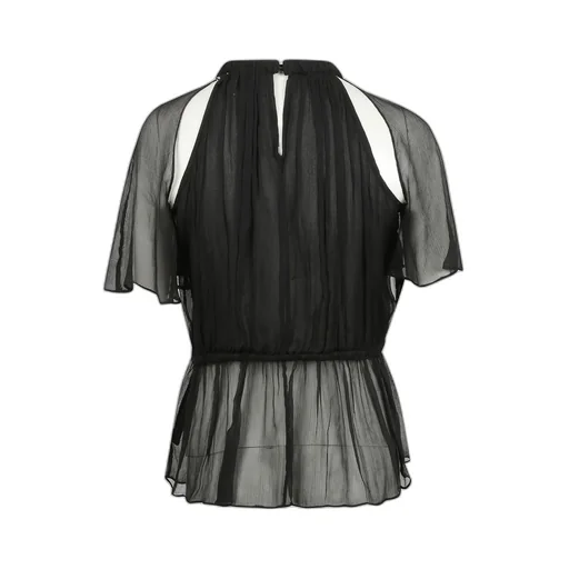 Sheer Ruffle Blouse