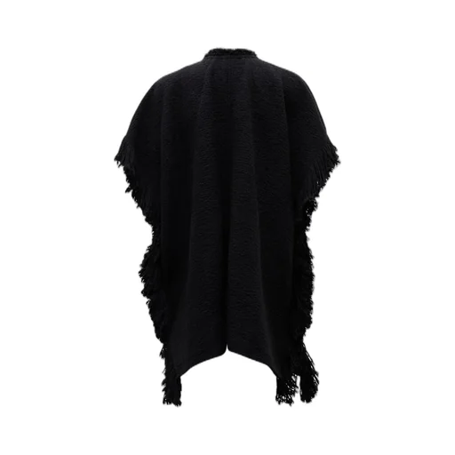 Cape With Fringe And Buckles