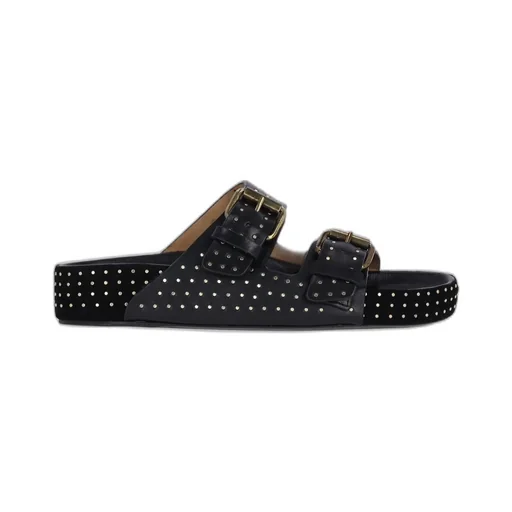 Studded Double Strap Slides