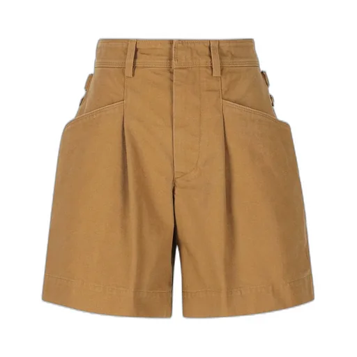 High-Waisted Shorts With Pleats