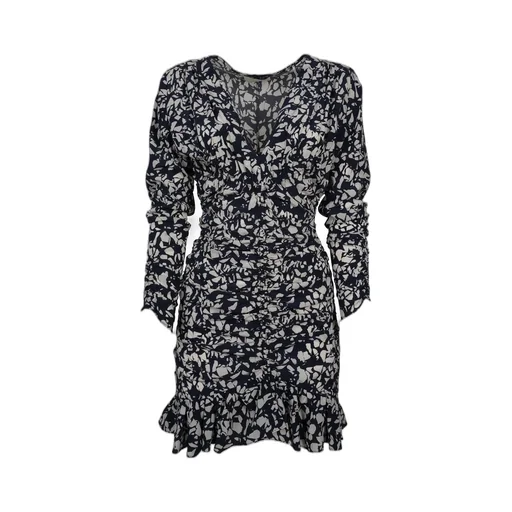 Ruched Floral Print Mini Dress