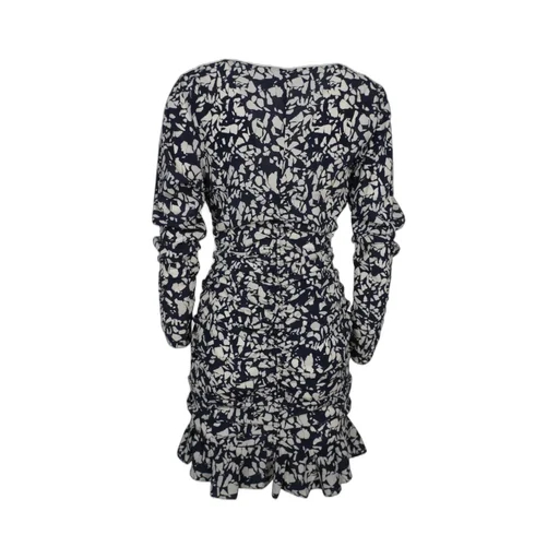 Ruched Floral Print Mini Dress