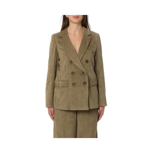 Double-Breasted Corduroy Blazer